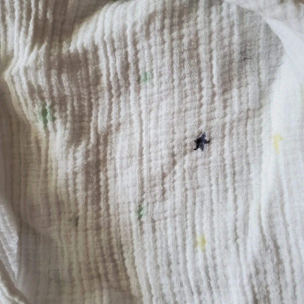 Aden + Anais Baby Blanket Blue Yellow White Muslin Cotton‎ Swaddle
